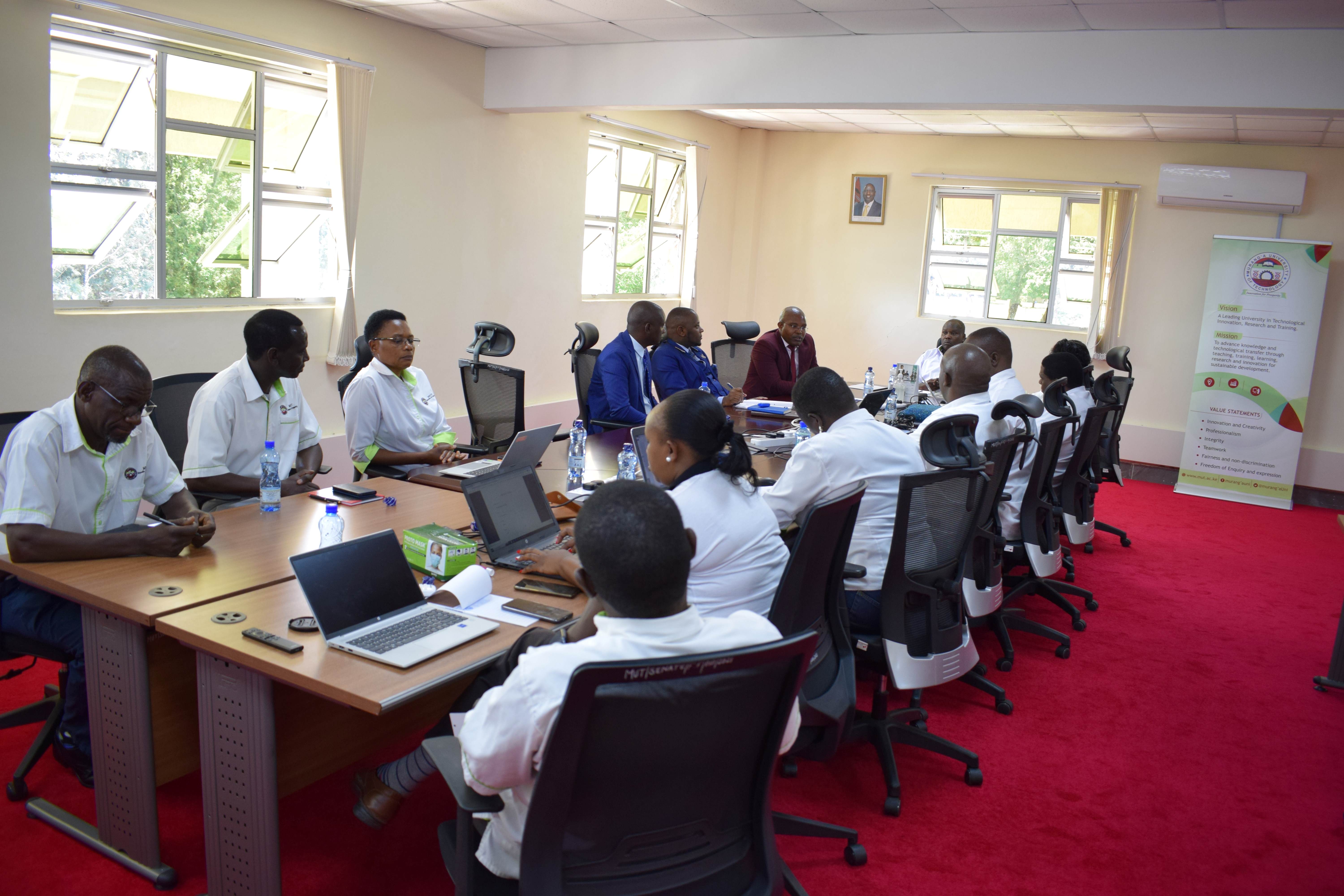 Led by the Managing Director at MUWASCO,the MUWASCO Team met with Murang'a University team to discuss the biogas project partnership and implementation. 